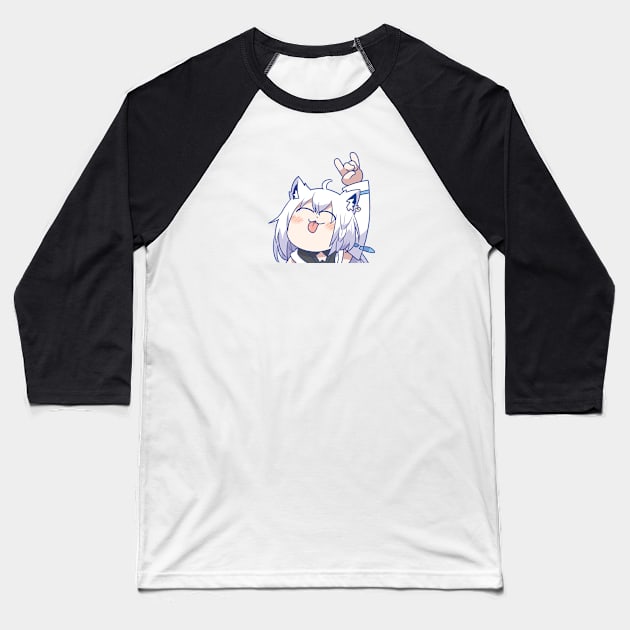 Shirakami Fubuki Chibi Baseball T-Shirt by Kent